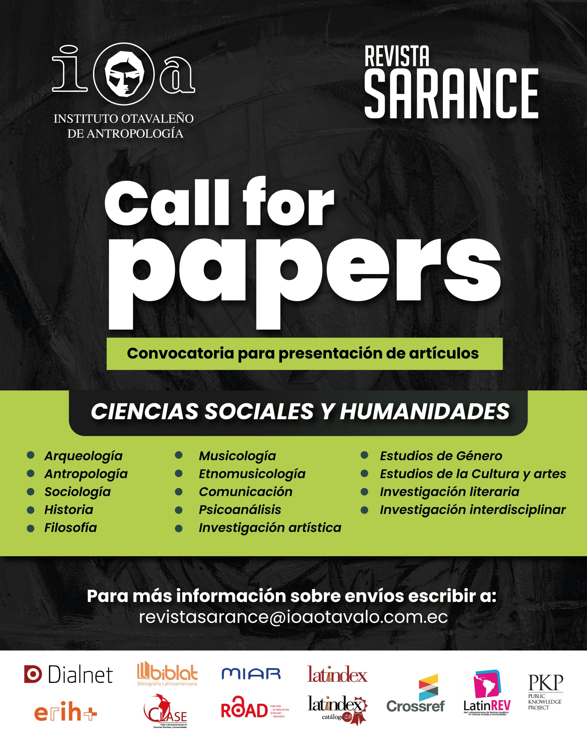 Convocatoria Revista Sarance N°57