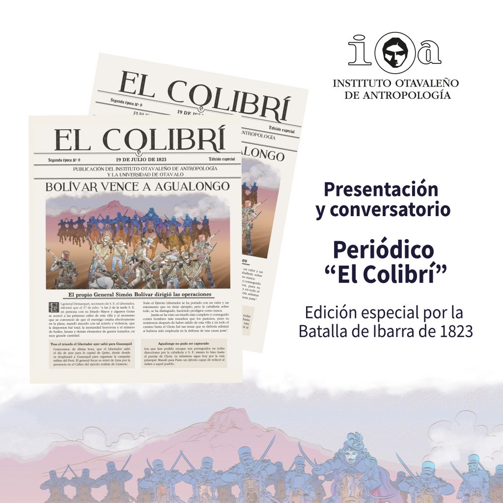 Presentación “El Colibrí”. Edición especial por la Batalla de Ibarra de 1823.